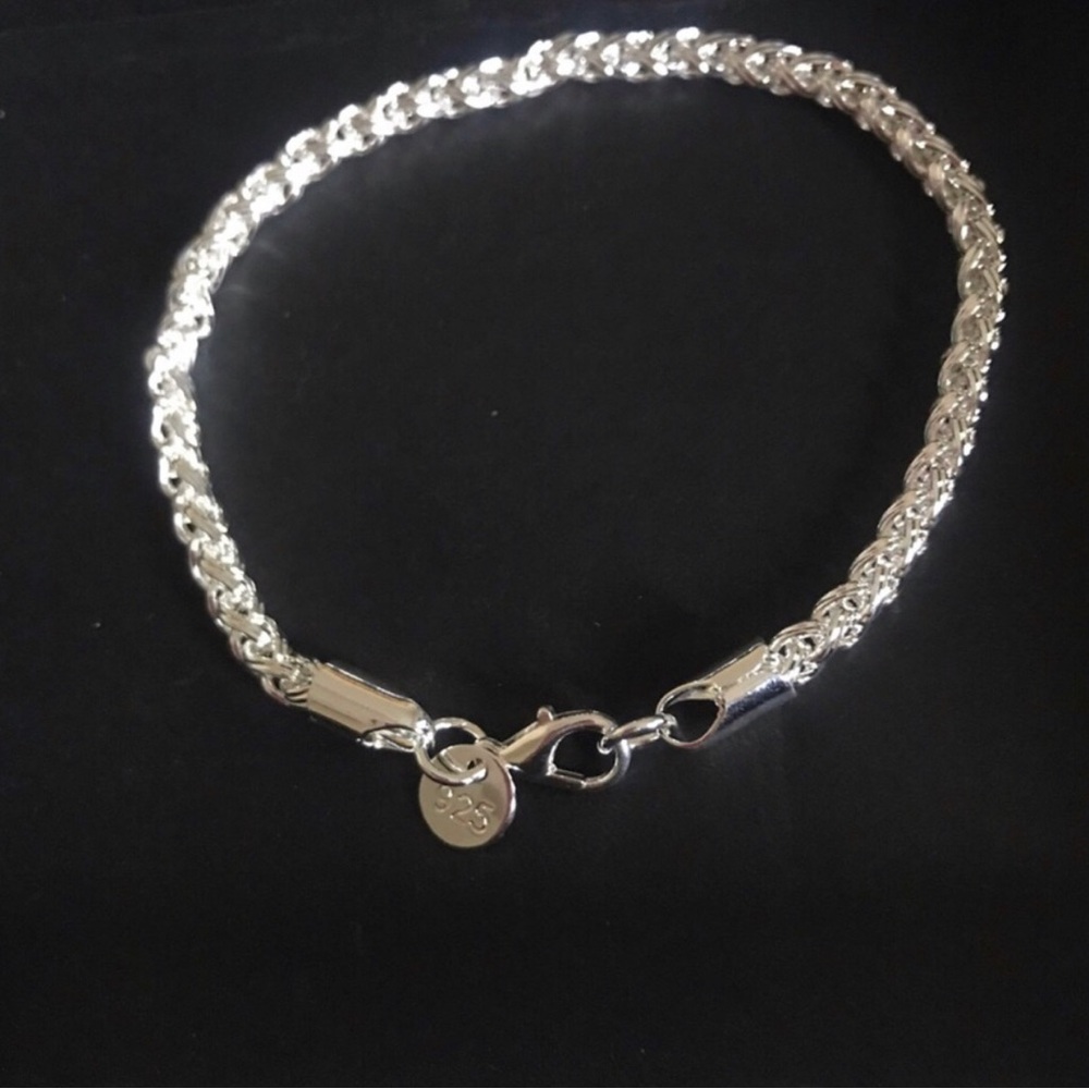 Sterling Silver Rope Chain Bracelet